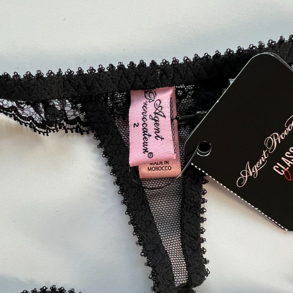 Agent Provocateur FIFI Thong - Black/Pink - BNWT - Sz 2 (S) - Picture 7 of 8